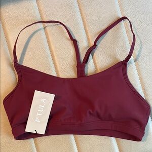 P'tula Women's Burgundy Bralette size L NWT